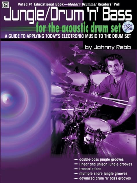 Jungledrum N Bass For The Acoustic Drum Set Drumset Book And 2 Cds