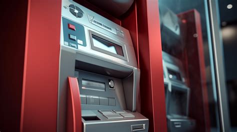 Credit Card Atm Machine Built Into Bank For Extreme Close Up View 3d