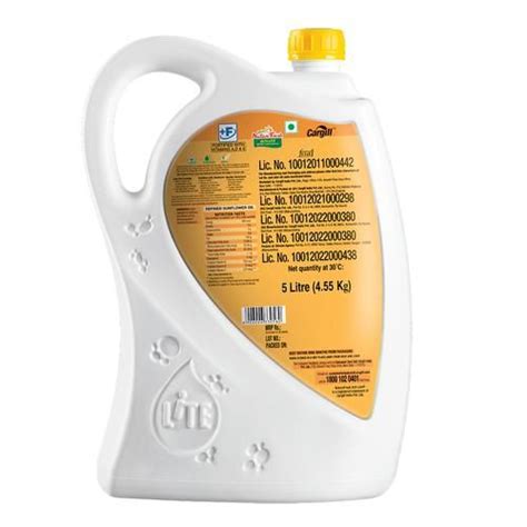 Buy Nature Fresh Sunflower Oil Acti Lite 5 Ltr Can Online At The Best