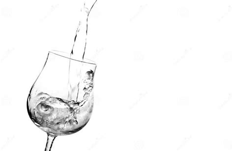 Pouring Water Into Glass Isolated On White Stock Photo Image Of Fresh