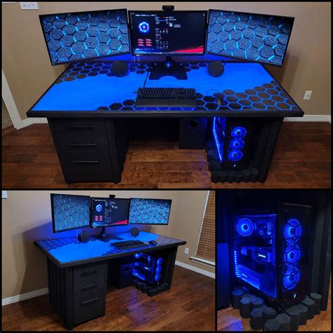 Just Finished Building My New Gaming Desk This Is My First Furniture