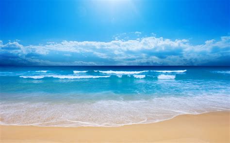 Wallpaper Sunlight Sea Shore Sand Sky Beach Coast Horizon Cloud Ocean Body Of Water