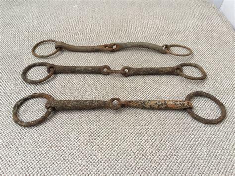 Ancient Iron Horse Bit Snaffle 18 19 Century Old And Rusty Etsy
