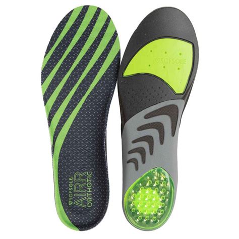 Sof Sole Mens Airr Orthotic Insoles Green Size M11 125 Green 11