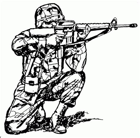 Army Soldier Coloring Page Free Printable Coloring Sheet