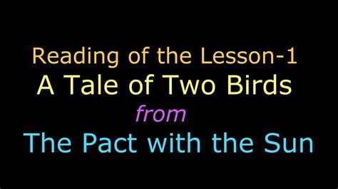 A Tale Of Two Birds Readingenglish For Class Vi The Pact With The Sun