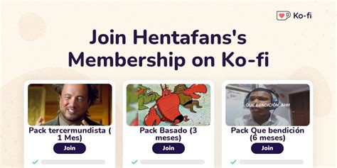 Join Hentafanss Ko Fi Membership On Ko Fi Ko Fi ️ Where Creators Get