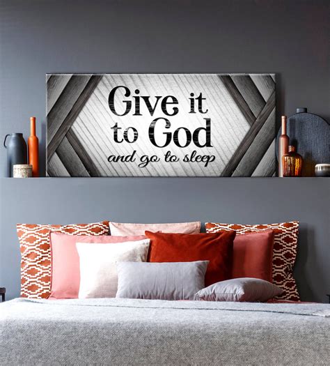 Christian Wall Art Give It To God V4 Wood Frame Ready To Hang
