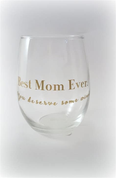 Funny Wine Glasses Mom Wine Glass T For Mom Wine T
