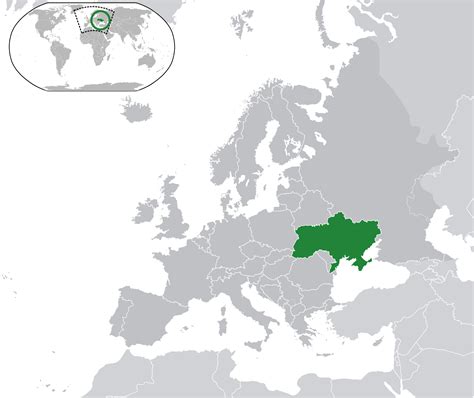 The sky and wheat fields are ours! Location of the Ukraine in the World Map