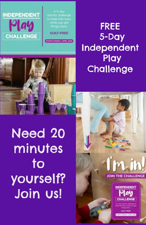 Free 5 Day Independent Play Challenge From Hands On As We Grow • The