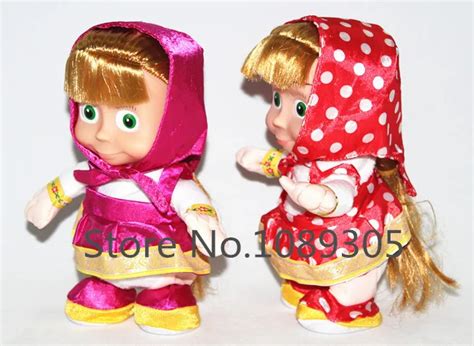 New Russian Talking Masha And Bear Doll Toys Repeats Words Walking Musical Masha Doll Toy For