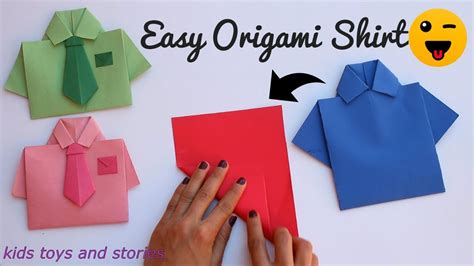 How To Make Paper Shirt And Tie Diy Origami Paper Crafts Easy