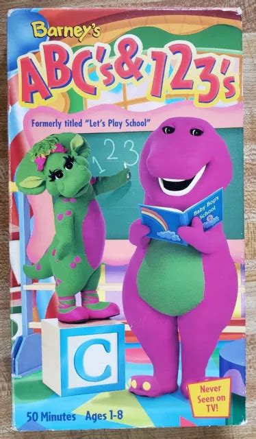 Barneys Abcs And 123s Formerly Lets Play School Vhs Tape 50