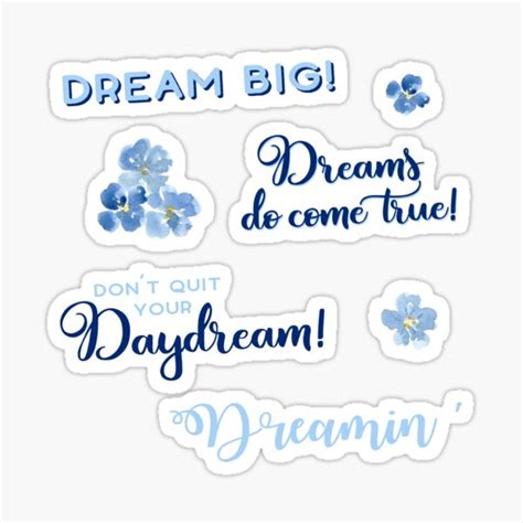 Dream Big Sticker Set Pack Sticker For Sale By Apricotblossom Redbubble