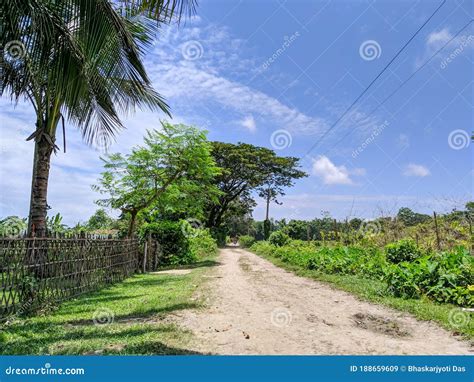 Assam Village Road With Blue Sky Stock Image Image Of Baby Time