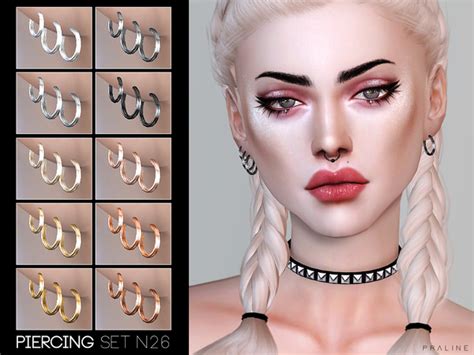 Piercing Set N26 By Pralinesims At Tsr Sims 4 Updates