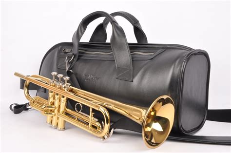 Trumpet Personalized Leather Gig Bag By Mg Leather Work Etsy