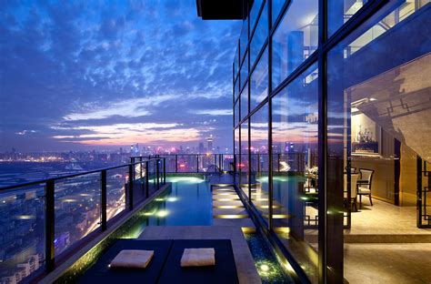 Penthouse With Balcony Swimming Pool Designed By Steve Leung New York
