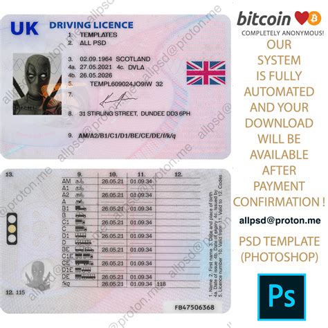 Uk Driving License Template 2021 All Psd Templates