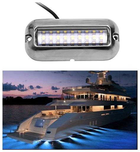 3.5inch Universal White 27 LED Marine Stainless Steel Under Water ...