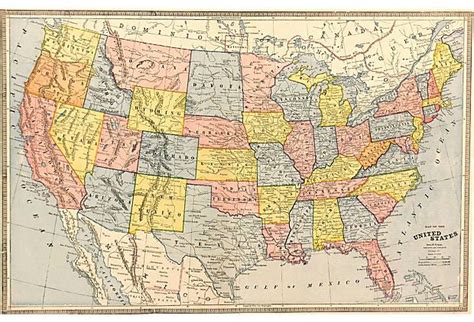 United States 1883 On United States Map Historical