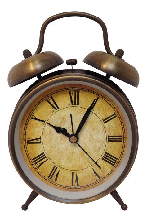 Antique Style Brushed Brass Alarm Clock Chairish
