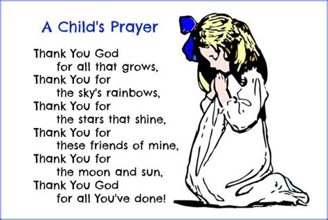 There is a free printable included. Thanksgiving Prayers and Blessings | Prayers for children, Childrens prayer, School prayer