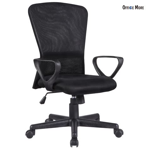 Bring comfort to your cubicle with this carder black mesh office chair, which features an ergonomic design and molded back for added support. Ergonomic Executive Swivel Mid-Back Office Chair Computer ...