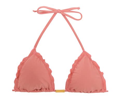 Bikini Tops Wavy Pink Triangle Bikini Top Top Bella Frufru