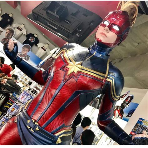 Avengers Endgame Captain Marvel Carol Danvers Cosplay Costume