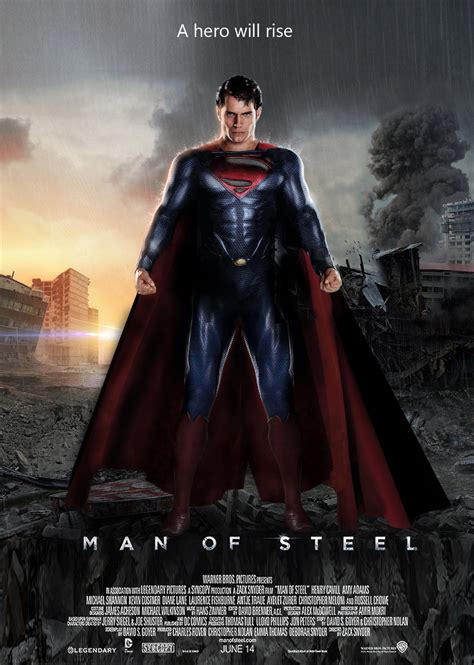 Man Of Steel Poster Movie Film Superman Male Models Picture
