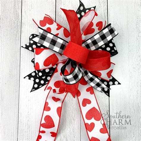 Diy Multi Ribbon Bow For Valentines Day Southern Charm Wreaths