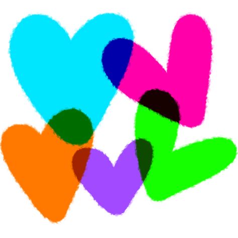 Abstract Colorful Hearts Clipart 8489395 Png