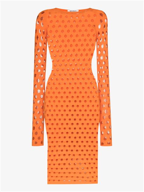Maisie Wilen Perforated Midi Dress Browns