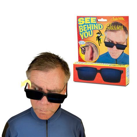 See Behind You Mirror Glasses Spy Toy Novelty Sunglasses Mirrored