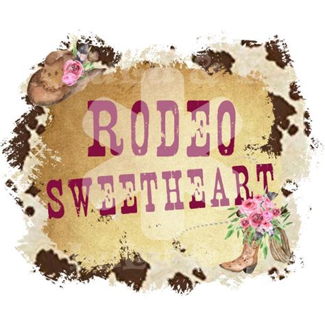 Rodeo Sweetheart Png Instant Download Sublimation Design Etsy
