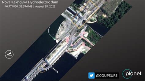New Satellite Photos Show Damage At Nova Kakhovka Bridge 0828