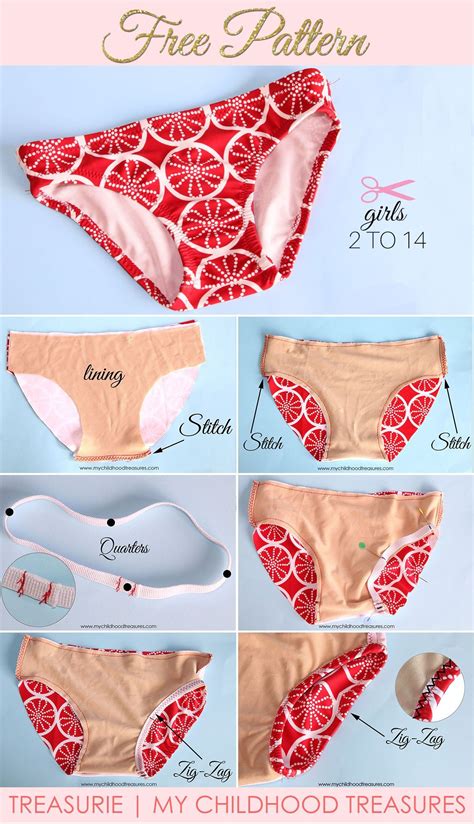 DIY Bikini FREE Bikini Bottom Pattern For Girls TREASURIE Sewing