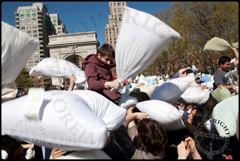 International Pillow Fight Day In Nyc © Andrzej Liguz Not To Be Used Without