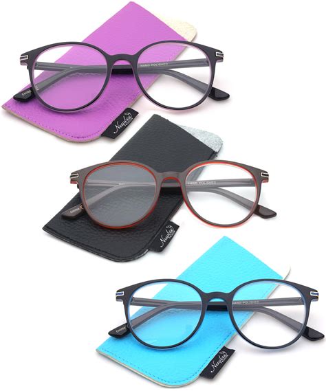 3 Pairs Newbee Fashion Reading Glasses For Womentwo Tone Round Vintage
