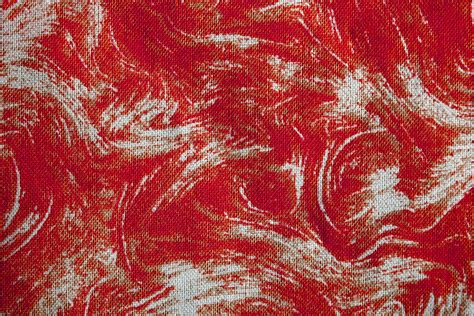 Fabric Texture With Red Swirl Pattern Picture Free