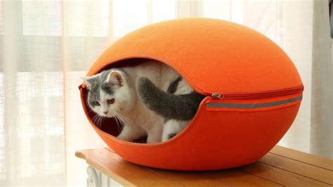 Zipper Removable Cover Warming Pet Tent Relax Station Egg Shaped Cat