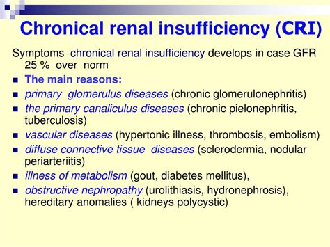 Ppt Pathophysiology Of Kidneykidney Insufficiency Powerpoint