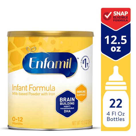 Enfamil Infant Formula Milk Based Baby Formula With Iron Omega DHA Choline Powder Can