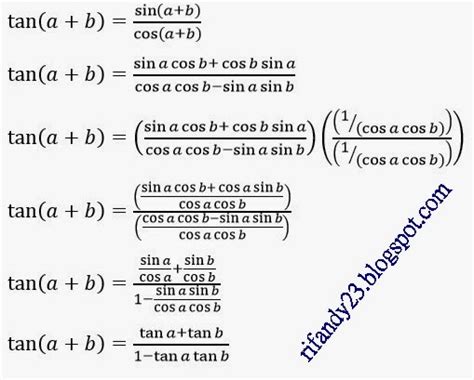 It took quite a few steps, so it is easier to use the direct formula (which is just a rearrangement of the c2 = a2 + b2 − 2ab cos(c). University Trigonometry Tangent Difference Formula ...