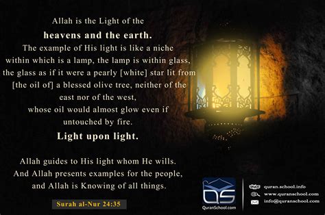 Allah Is The Light Of The Heavens And The Earth The Example Of His