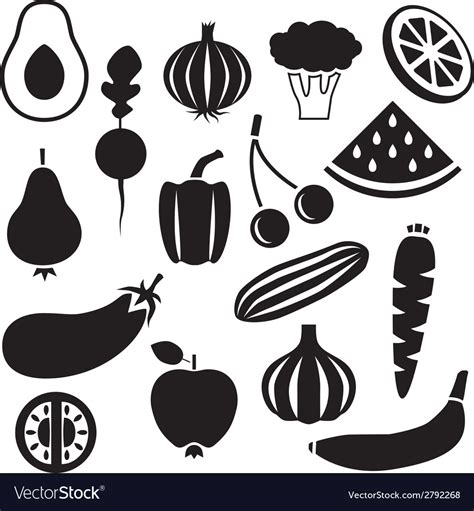 Fruits And Vegetables Royalty Free Vector Image