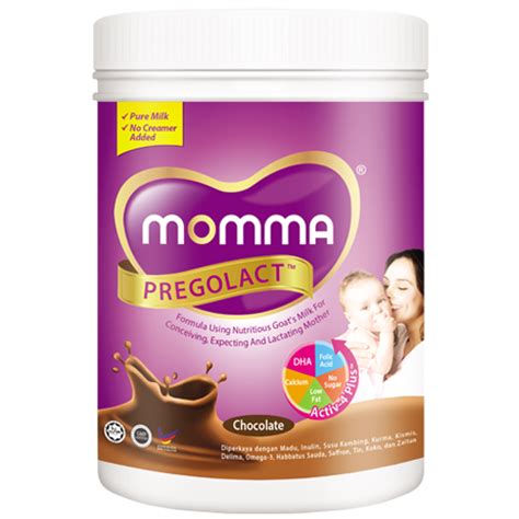 Susu mengandung nutrisi pokok untuk kehamilan seperti asam folat, vitamin d, kalsium, zat besi, dan protein. MOMMA® Pregolact™: Milk Booster & Susu Untuk Ibu Mengandung