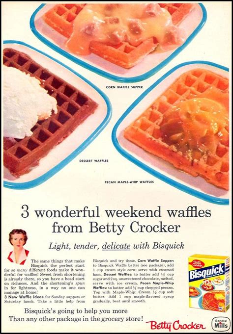 Bisquicks Wonderful Weekend Waffles Retro Recipes Vintage Recipes